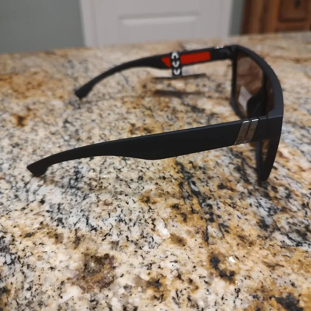 True Religion Sunglasses Mens Black Red Shield Oversized UV Protection TRM1799